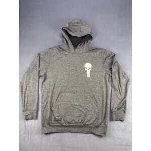 Howitzer Hoodie Pullover Mens Med Gray "This Flag We Will Defend" Large Graphic